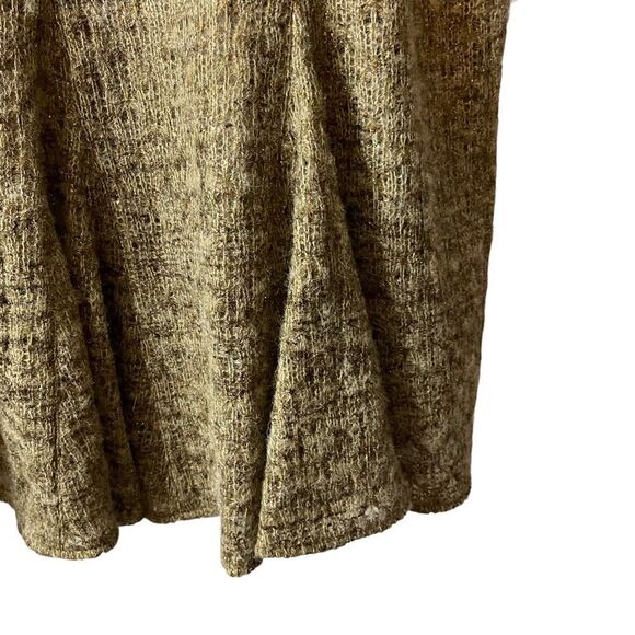 Lafayette 148 New York Metallic Brown Gold Tweed Flare Skirt Size 8 - Picture 4 of 12